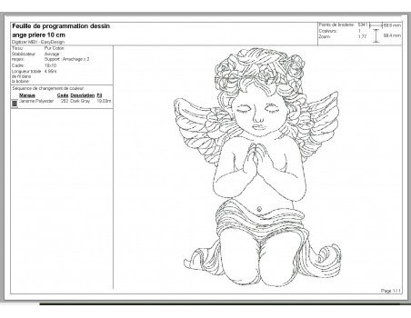 Instant download machine embroidery  little angel