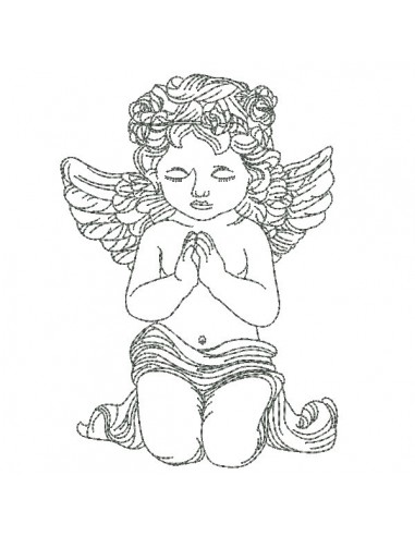 Instant download machine embroidery  little angel