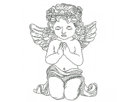 Instant download machine embroidery  little angel