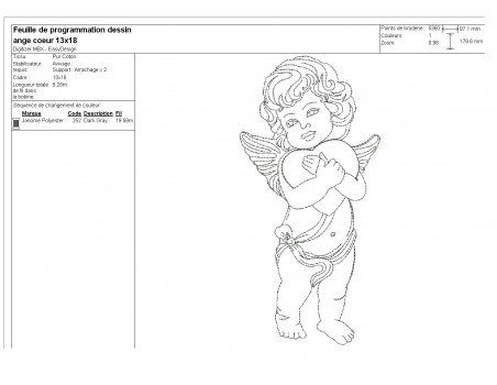 Instant download machine embroidery  angel praying