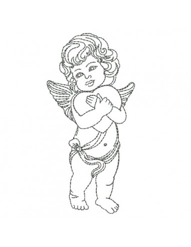 Instant download machine embroidery  angel praying