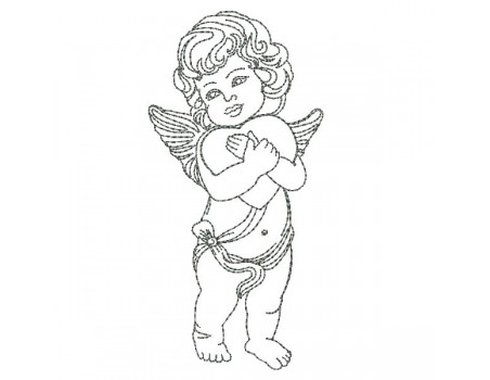 Instant download machine embroidery  angel praying