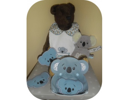 Motif de broderie machine corbeille koala  ITH