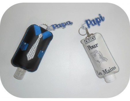 Instant download machine embroidery ith ribbon  Sanitizer Holders Set