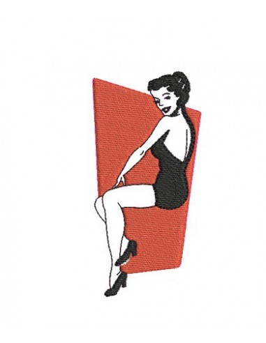 Motif de broderie pin up