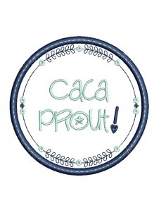 Motif de broderie machine  mots d'enfants caca prout