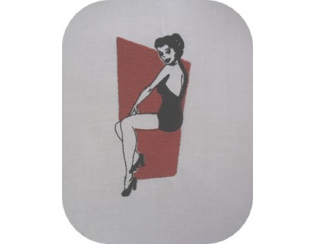 Motif de broderie pin up