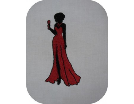 Motif de broderie femme élégante