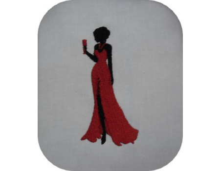 Motif de broderie femme élégante