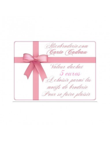 Carte cadeau valeur 5 euros