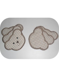 Instant download machine embroidery design ith reusable koala head cotton wipes