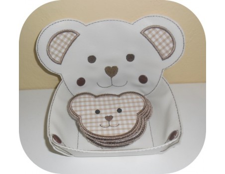 Instant download machine embroidery design ith koala head box
