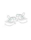 Motif de broderie  redwork chaussons de bébé 