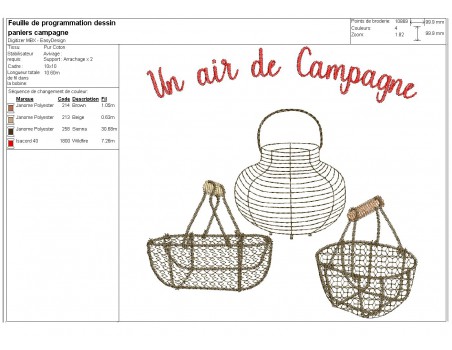 Instant download machine embroidery  design flour and free range eggs