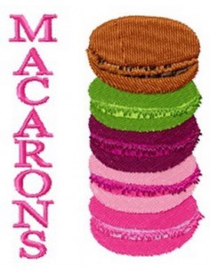 la pile de macarons 10x10cm