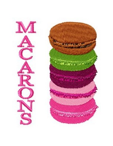 la pile de macarons 10x10cm