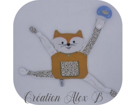 Motif de broderie machine doudou renard  ITH