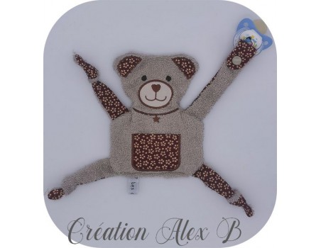 Instant download machine embroidery bear ith