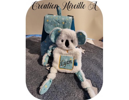 Motif de broderie machine doudou koala  ITH