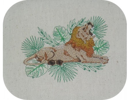 Motif de broderie machine lion