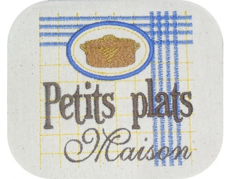Instant download machine embroidery  design casserole little homemade dishes