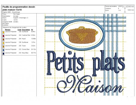 Instant download machine embroidery  design casserole little homemade dishes