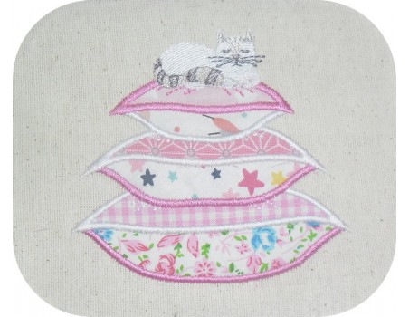 Instant download machine embroidery applique cat