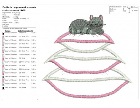 Instant download machine embroidery applique cat