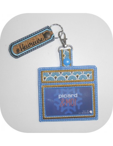 Motif de broderie machine ITH porte cartes