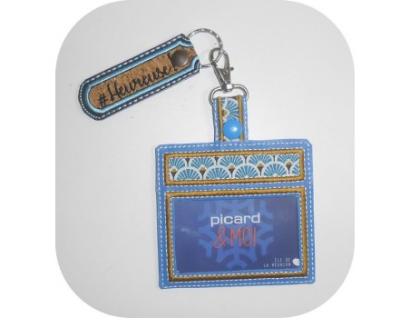 Motif de broderie machine ITH porte cartes