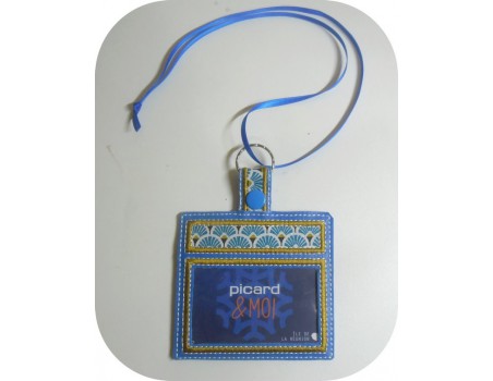 Motif de broderie machine ITH porte cartes