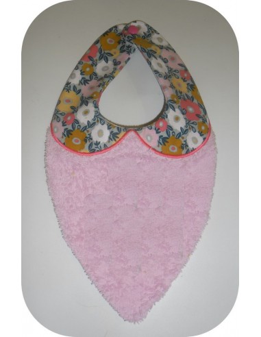 Motif de broderie machine Bavoir bandana col  claudine ITH