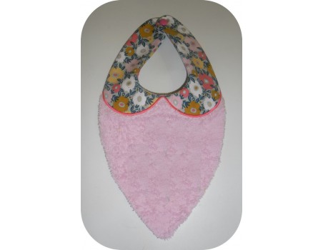 Motif de broderie machine Bavoir bandana col  claudine ITH