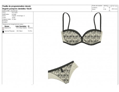 Instant download machine embroidery design shell lingerie