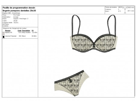 Instant download machine embroidery design shell lingerie