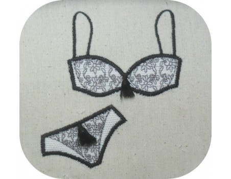 Instant download machine embroidery design fringes  lingerie