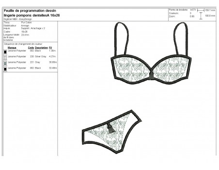 Instant download machine embroidery design fringes  lingerie