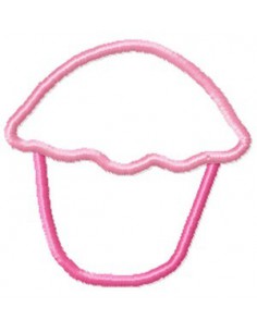 Cup cake appliqué 10x10cm