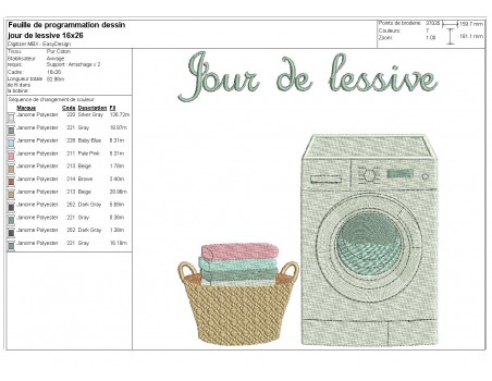 Instant download machine embroidery design vintage laundry