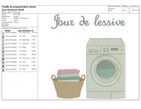 Instant download machine embroidery design vintage laundry