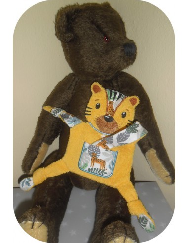 Motif de broderie machine doudou tigre  ITH