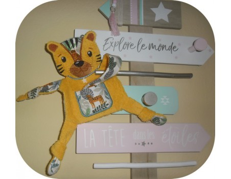 Motif de broderie machine doudou tigre  ITH