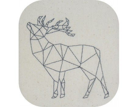 Instant download machine embroidery design geometric unicorn