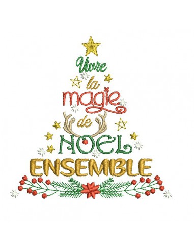 Motif de broderie machine noël ensemble