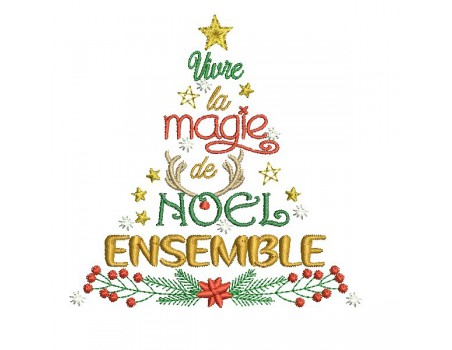 Motif de broderie machine noël ensemble