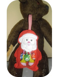 Motif de broderie machine père Noël  ITH pour bonbons