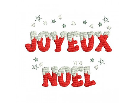 Motif de broderie machine Joyeux Noël