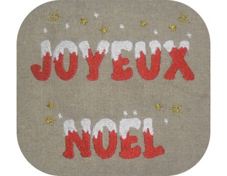 Motif de broderie machine Joyeux Noël