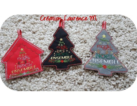 Instant download machine embroidery design christmas house
