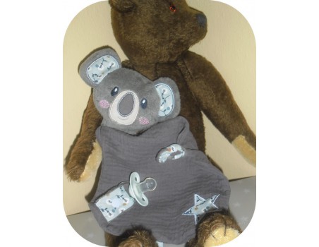 Instant download machine embroidery koala  ith